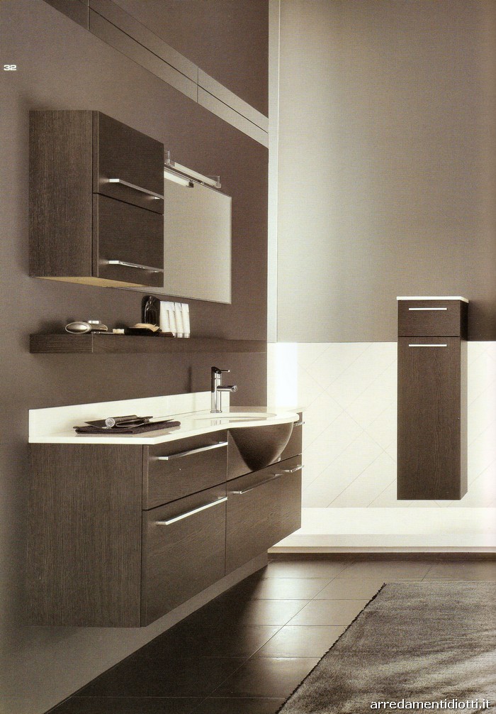 Metropolis bagno rovere grigio